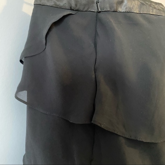 Mexx women’s black tiered sheer ruffle mini skirt - size 14 - Picture 6 of 13